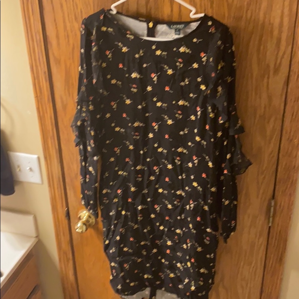 Ralph Lauren black floral dress